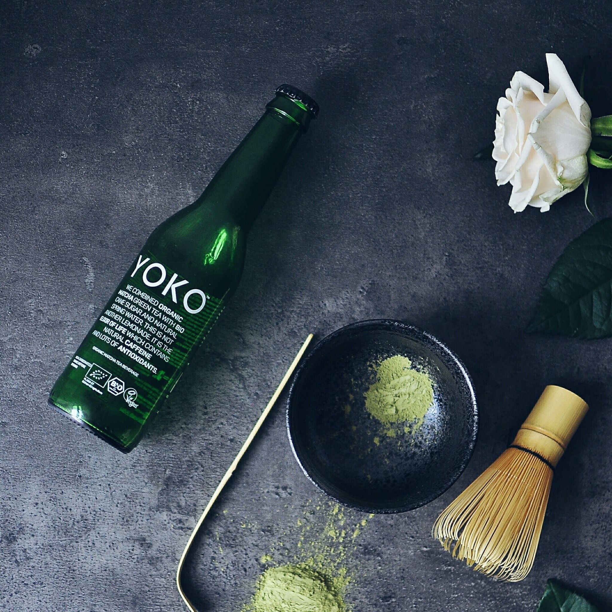 YOKO Matcha BIO – napitek z matcha čajem 330ml (Paket 8 kosov)