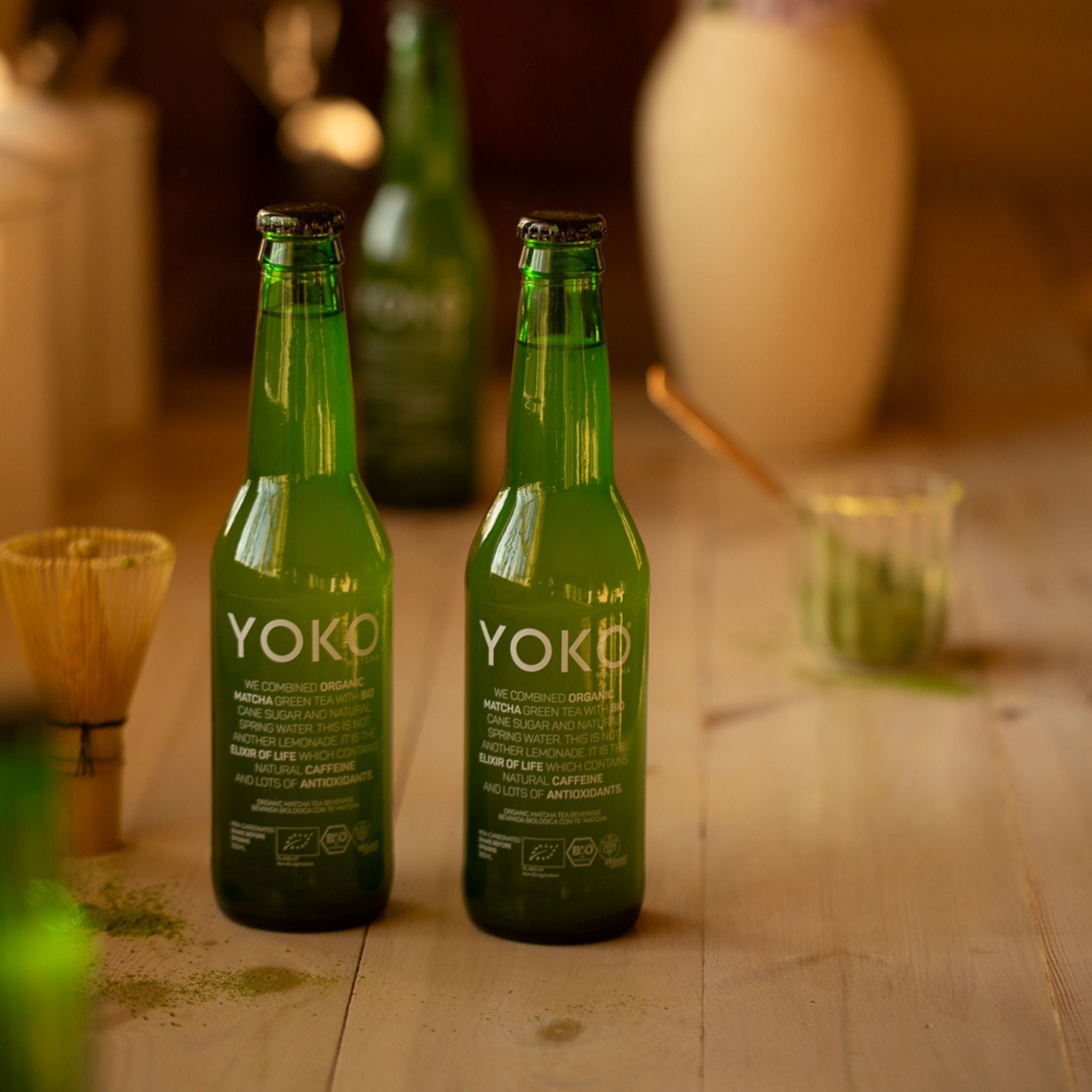 YOKO Matcha BIO – napitek z matcha čajem 330ml (Paket 8 kosov)